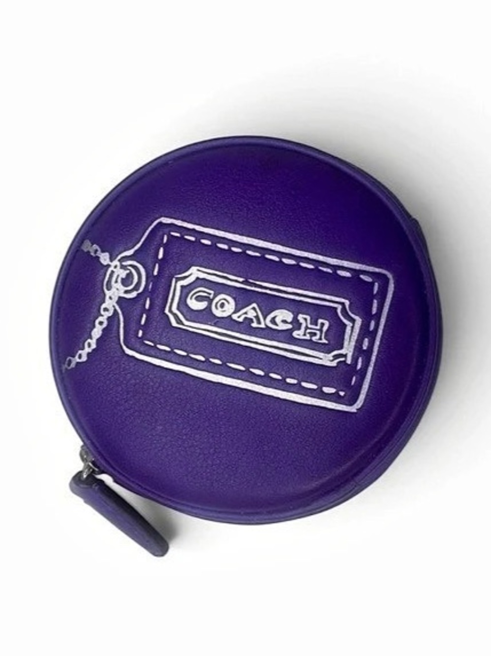 Rare Coach ultraviolet Round Coin Bag EUC